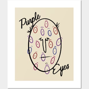 Purple eyes Posters and Art